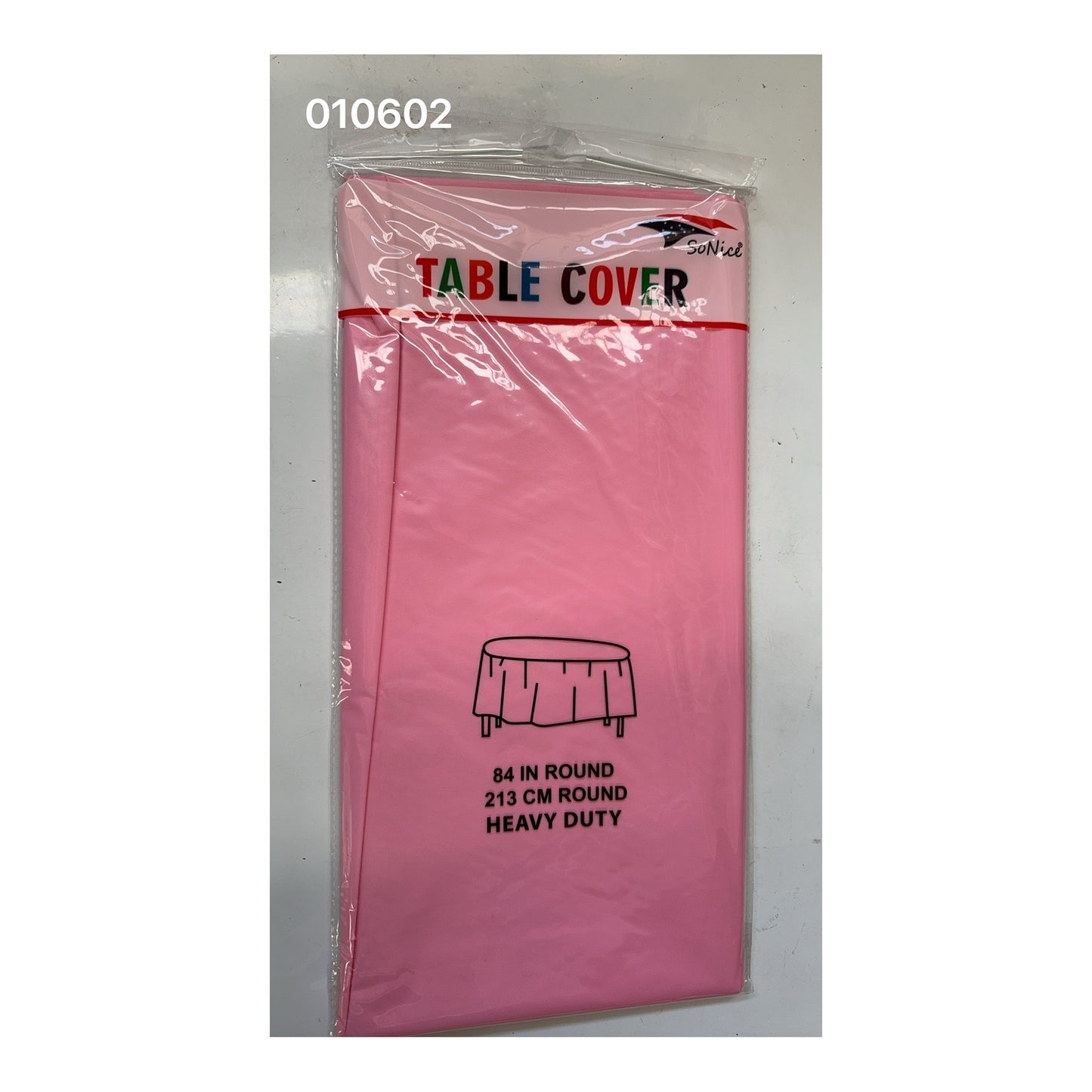 Round Tablecover Light Pink
