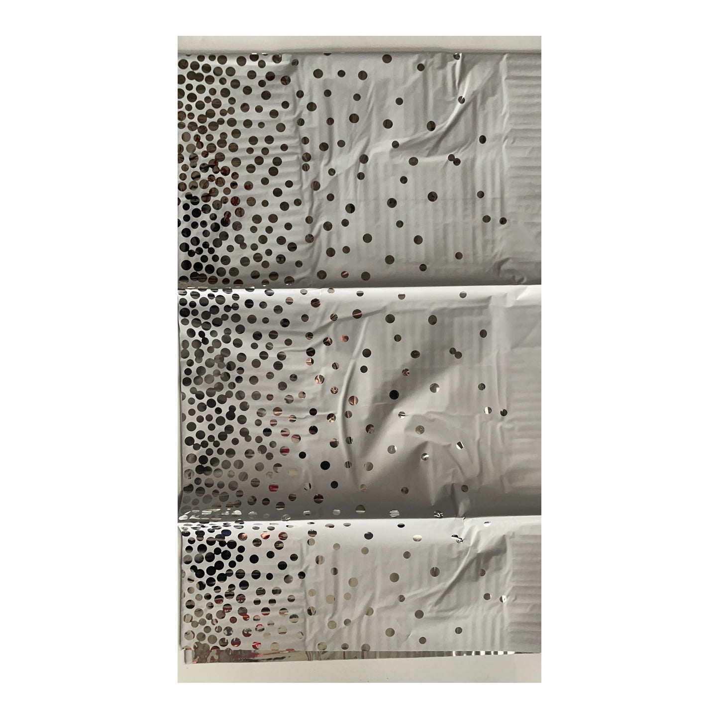 Table Cover Dotted Silver/White