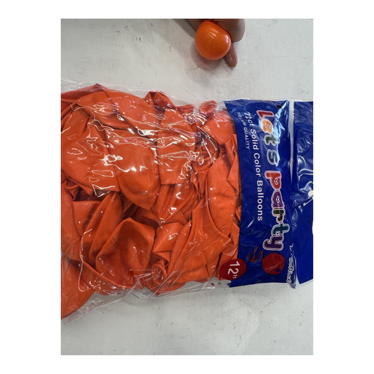 12"Balloon Orange 72 ct