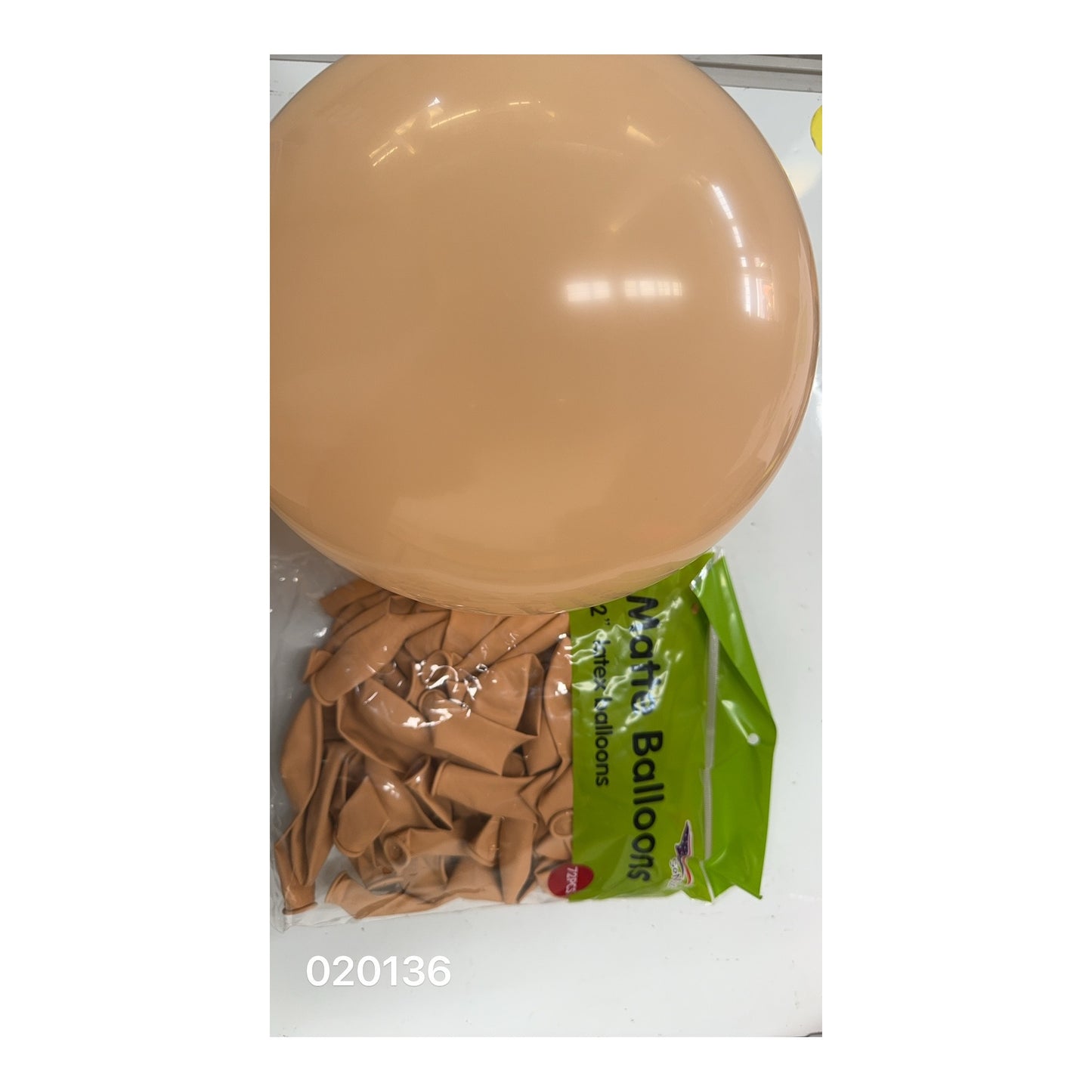 12" Balloon Matte Apricot 72 ct 48/case