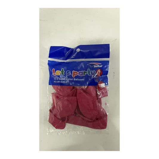 12"Balloons Hot Pink 12 ct