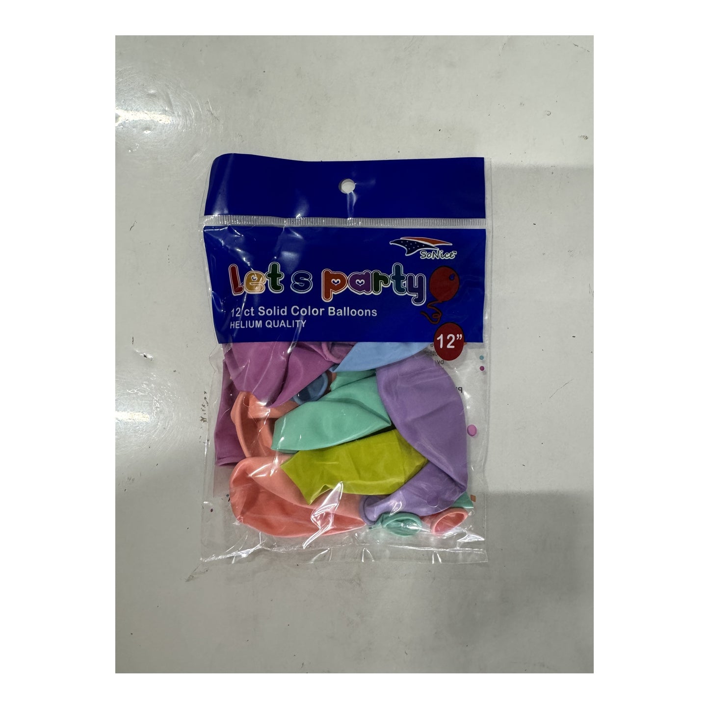 12"Balloons Pastel Mix 12 ct
