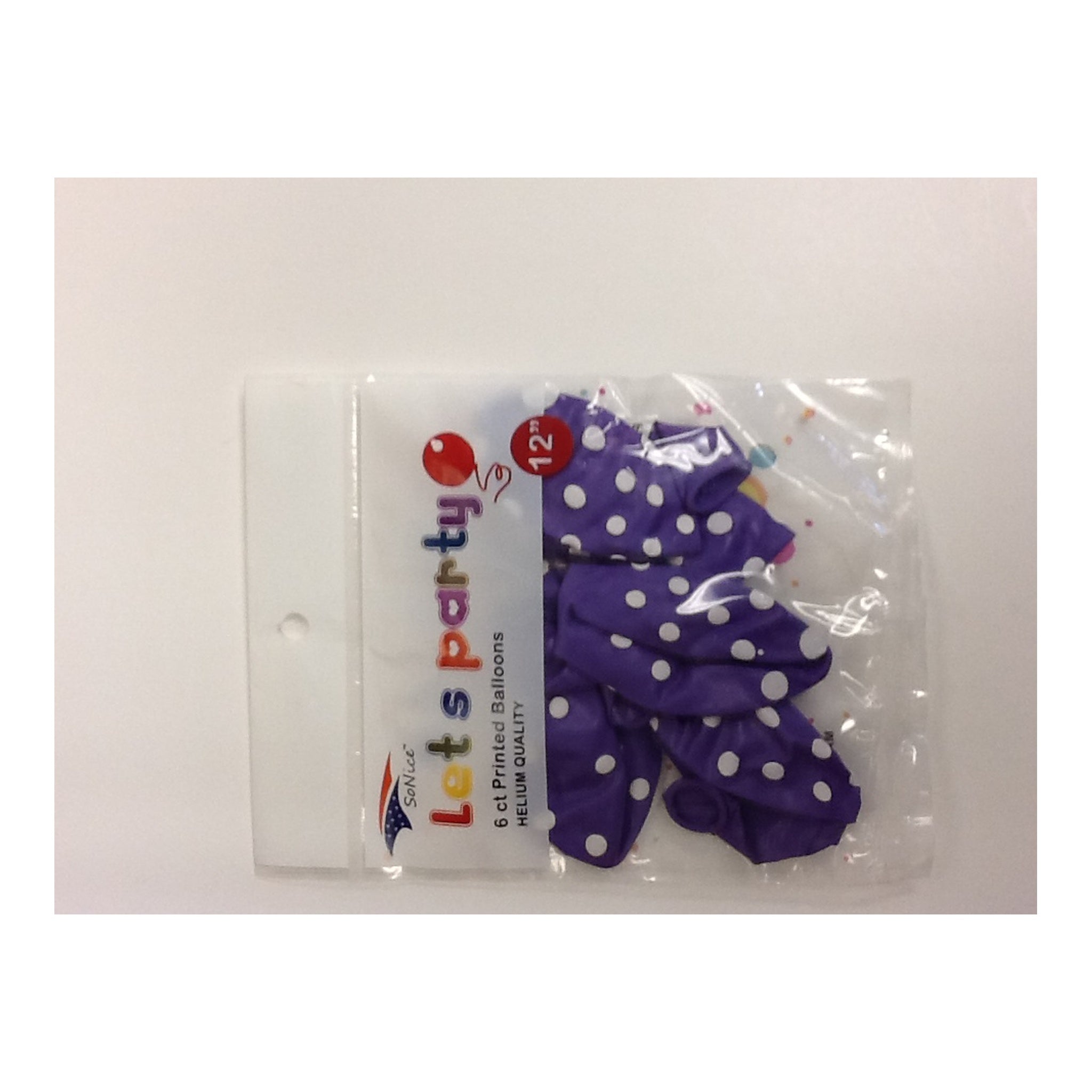 (c) Balloon Dotted Pueple 6ct