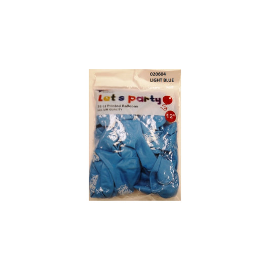 (c) Balloon Happy Birthday Light Blue 36ct