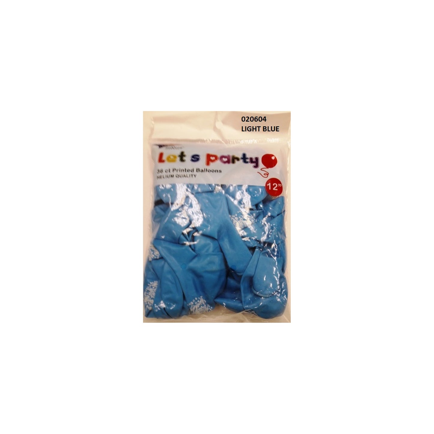 (c) Balloon Happy Birthday Light Blue 36ct