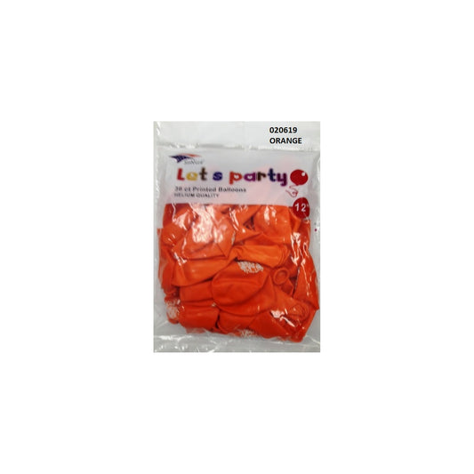 (c) Balloon Happy Birthday Orange 36ct
