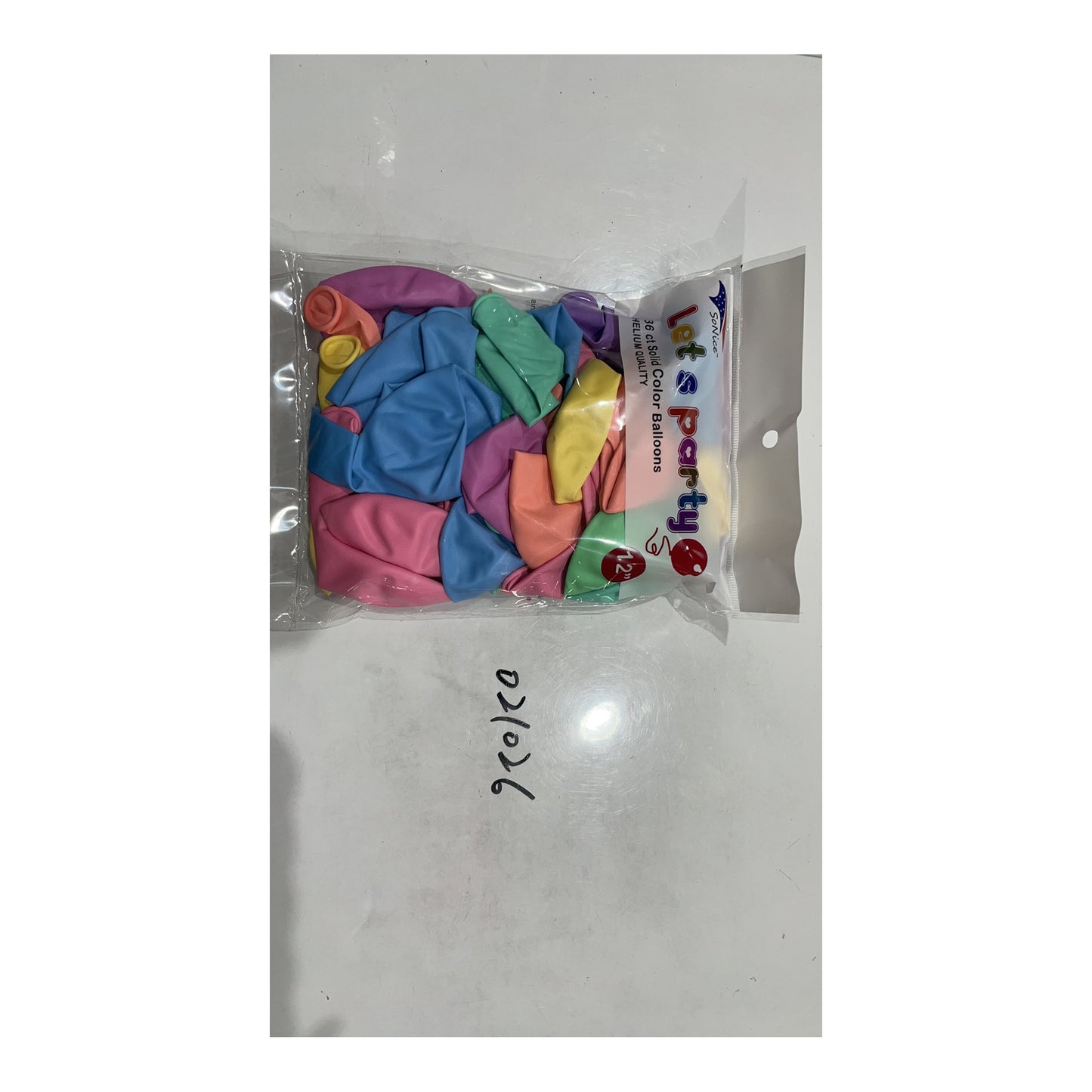 36 ct Latex Balloon Pastel Mix 96/case