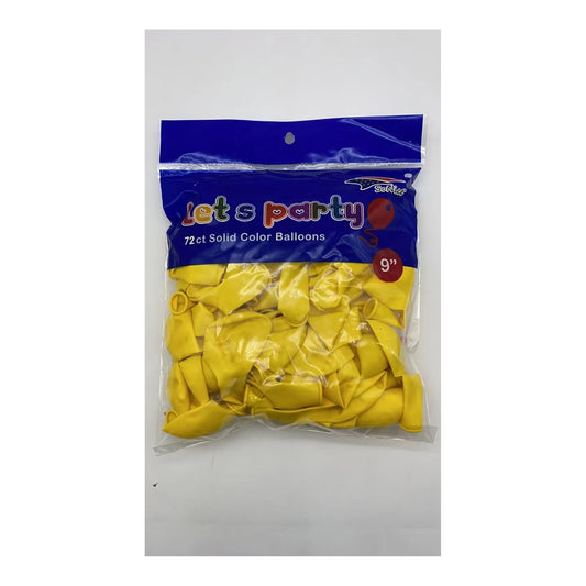 9" Balloon 72 ct Yellow