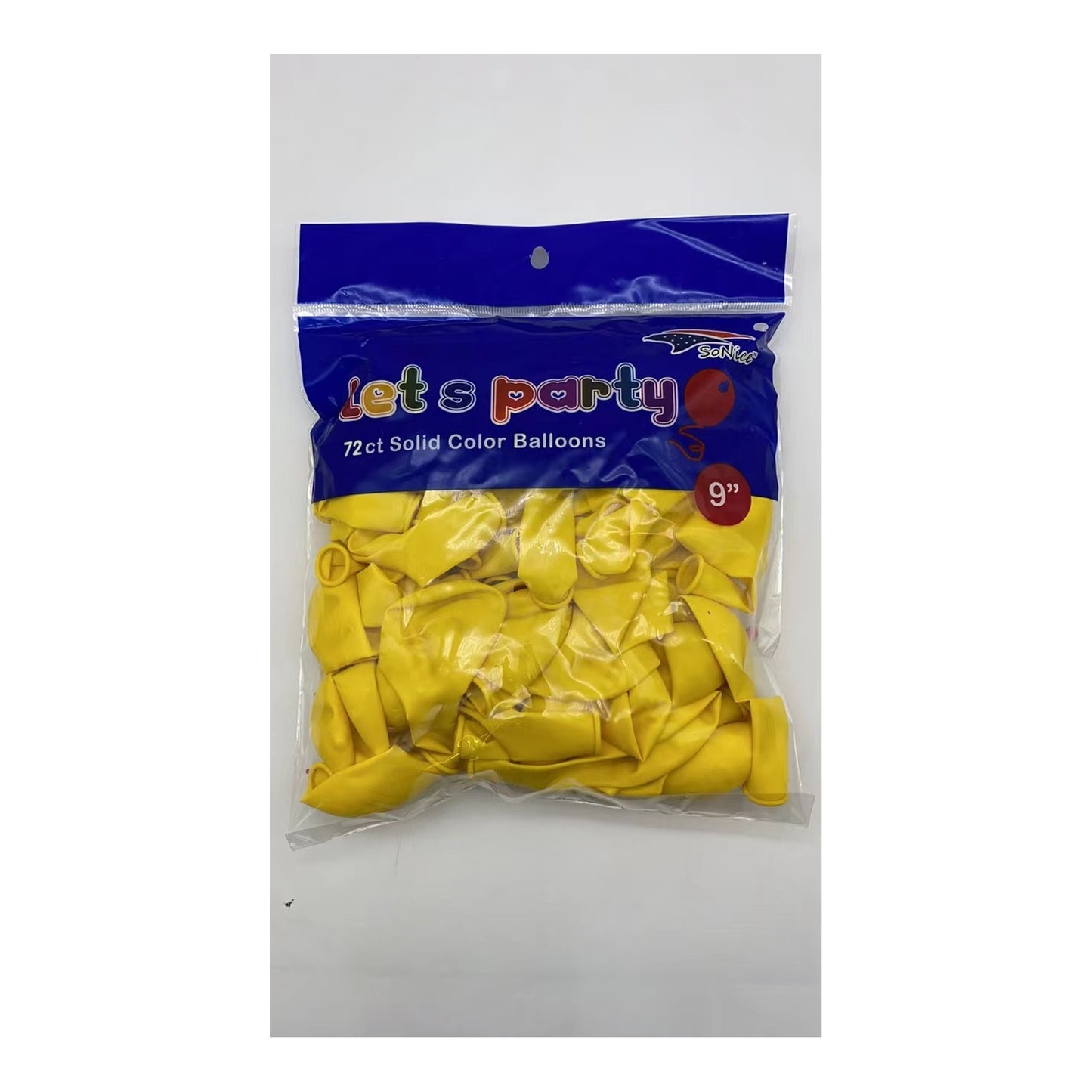 9" Balloon 72 ct Yellow