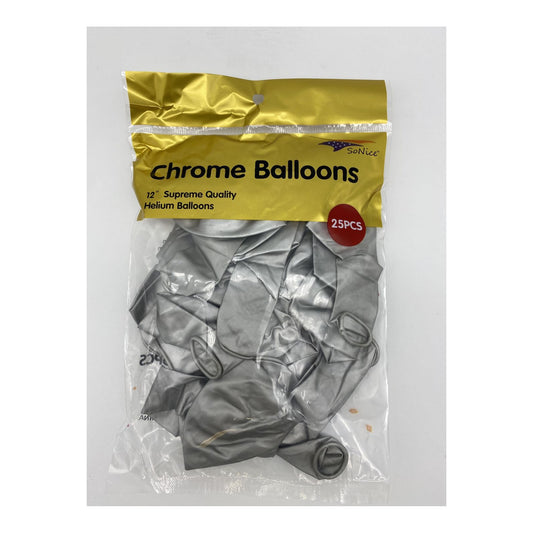 25 ct Chrome Balloon, Silver