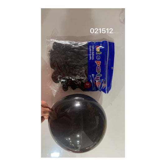 5" Balloon Black