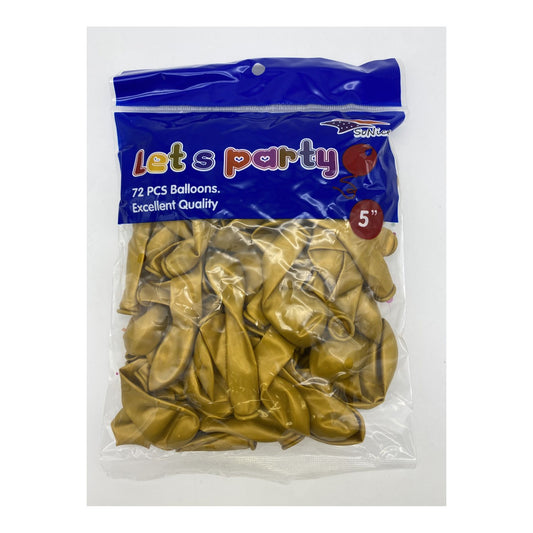 72 ct 5" Balloon Gold