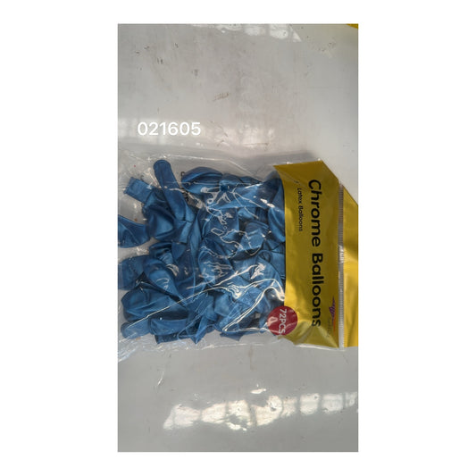 5" Chrome Balloon 72 ct Blue