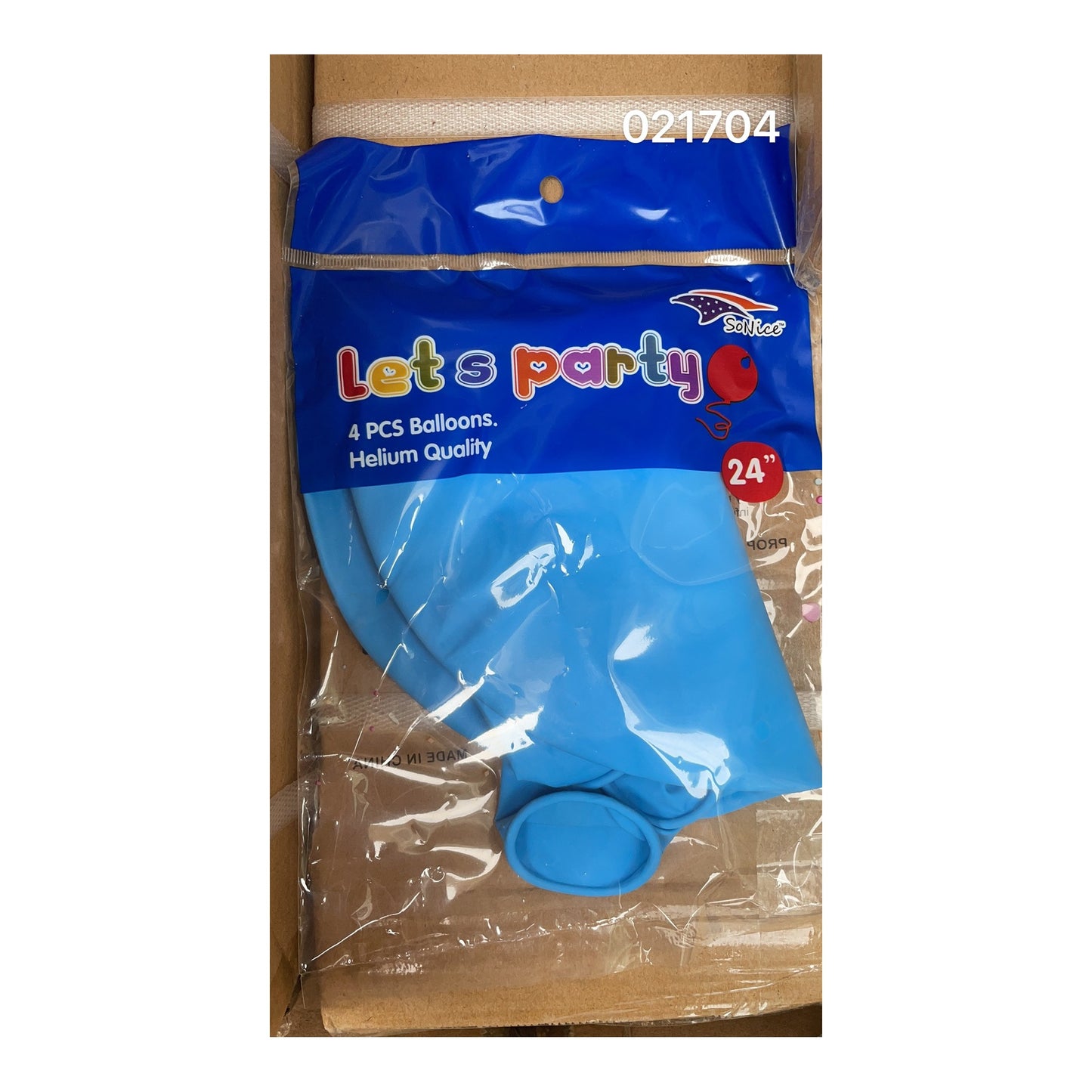 4Pc 24" Balloon Lt Blue
