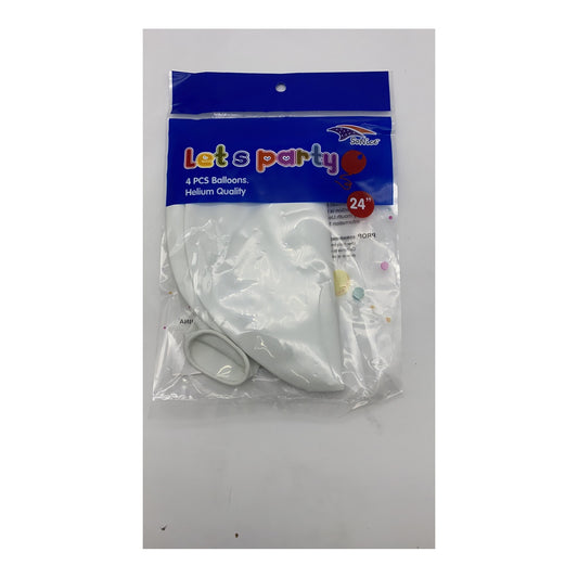 4Pc 24" Balloon White
