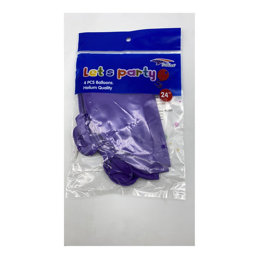 4Pc 24" Balloon Lavender