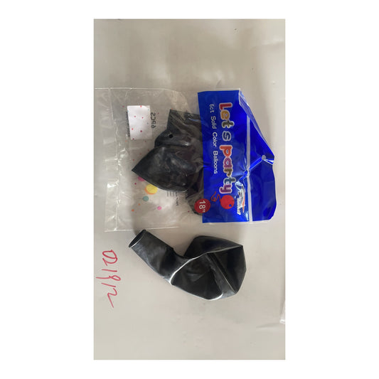 18"Balloon 6 ct Black
