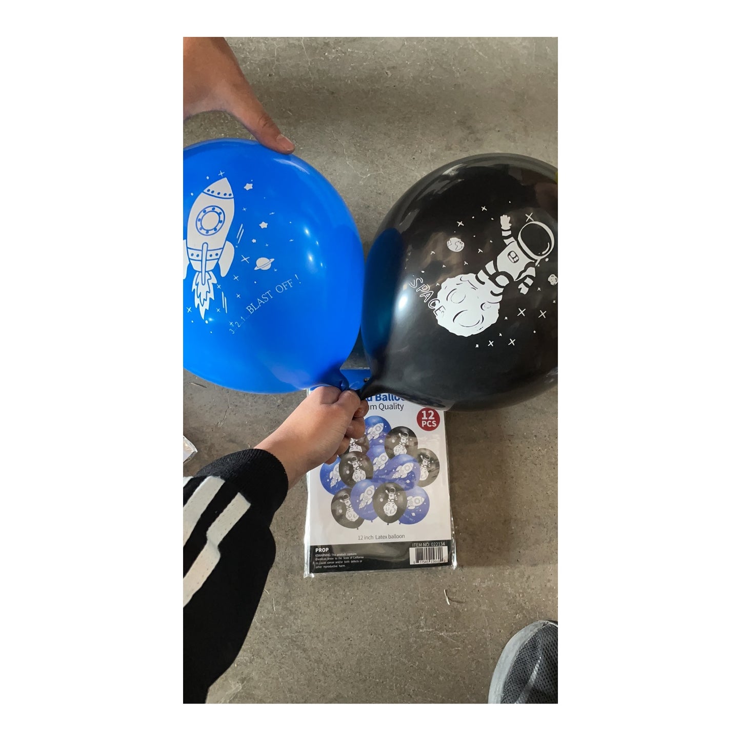12"Printed Balloon 12 ct Outer Space