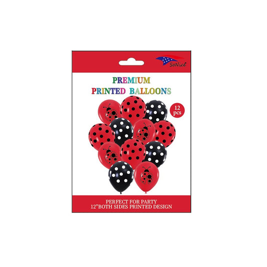 12 ct Prntd Balloon Ladybug 120Pk/Cs