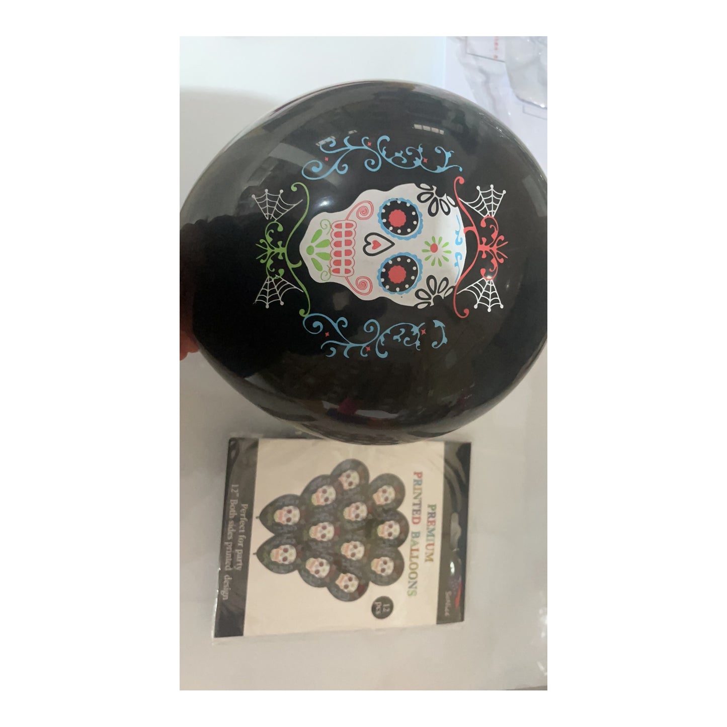 Printed Balloon 12 ct Skull