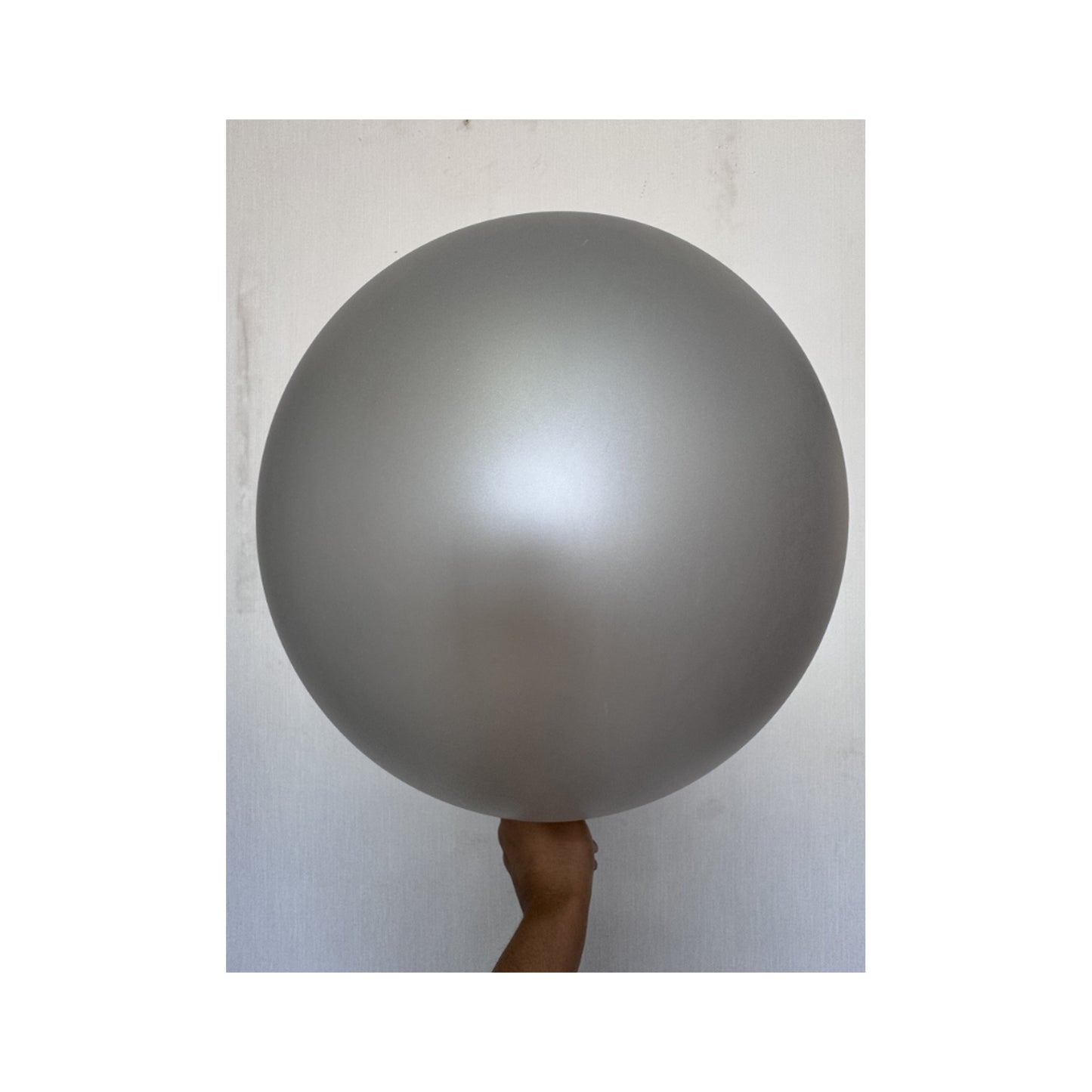 36" Latex Balloon 2Pcs Silver 120Pk/Cs