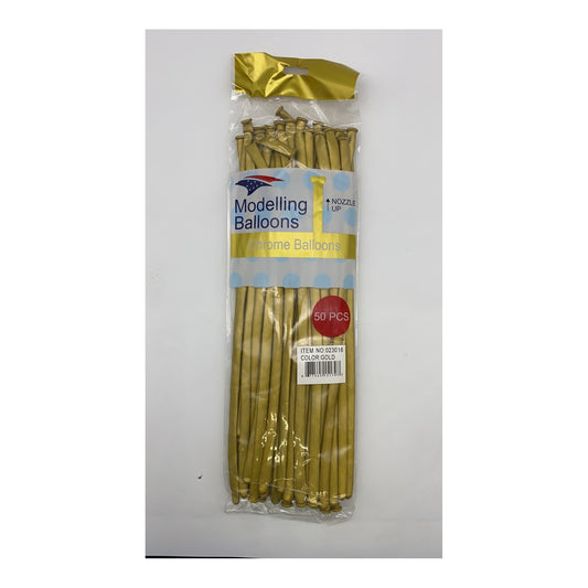 50 ct Chrome Modeling Balloon Gold