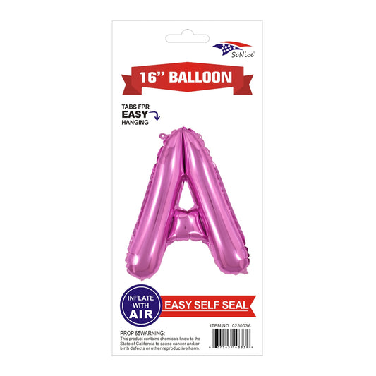 16" Foil Balloon Pink A .