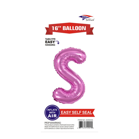 16" Foil Balloon Pink S .