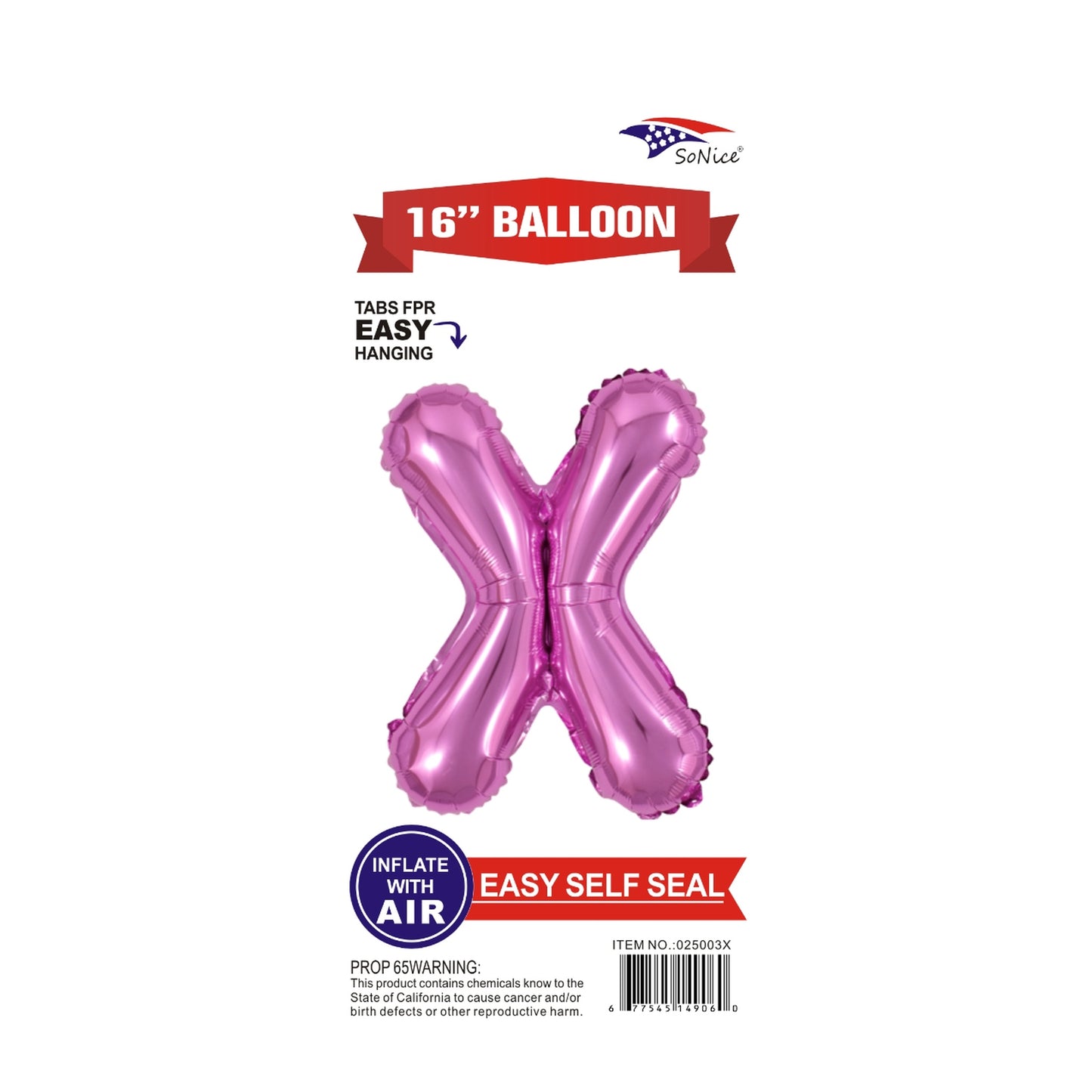 16" Foil Balloon Pink x .