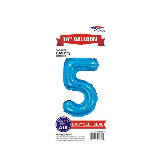 16" Foil Balloon Blue #5.