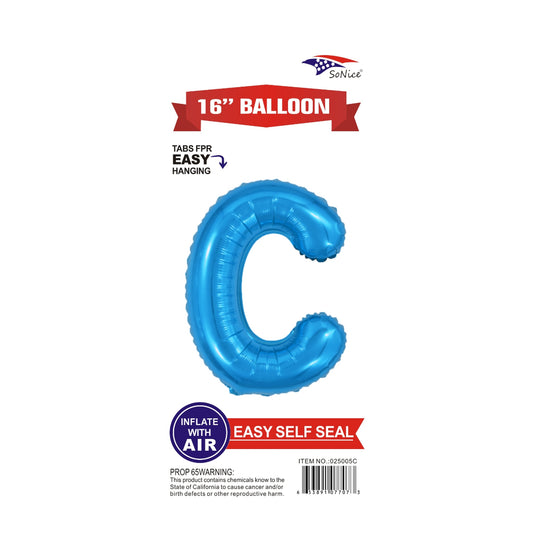 16" Foil Balloon Blue C .