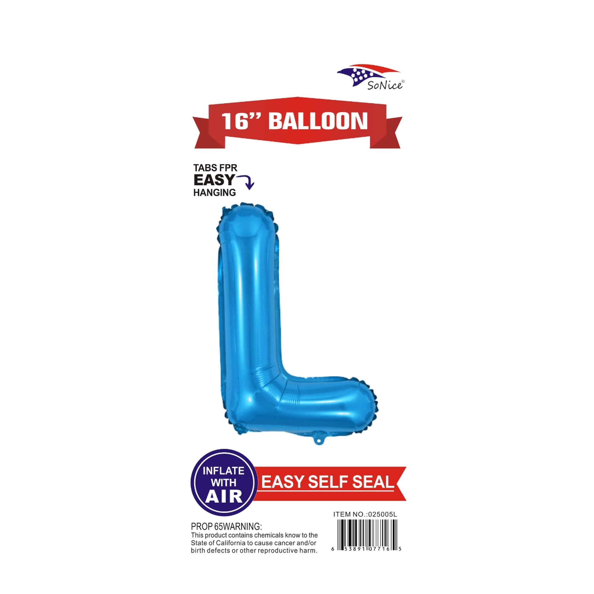 16" Foil Balloon Blue L .
