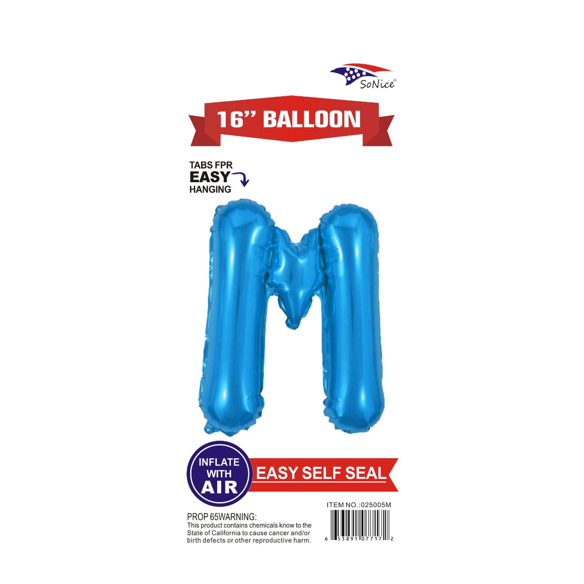 16" Foil Balloon Blue M .