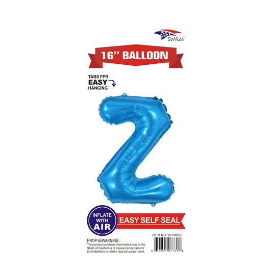 16" Foil Balloon Blue Z.