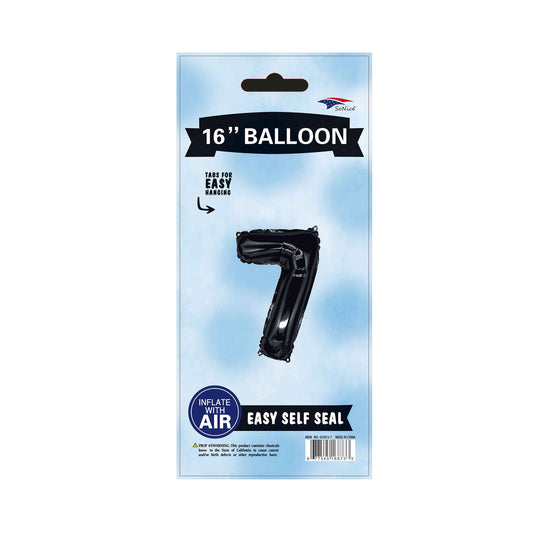 16"Foil Balloon Number 7 Black