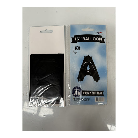 16"Foil Balloon Letter A Black