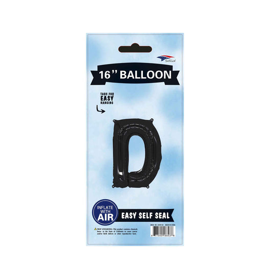 16"Foil Balloon Letter D Black