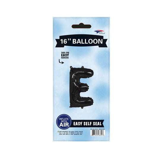16"Foil Balloon Letter E Black