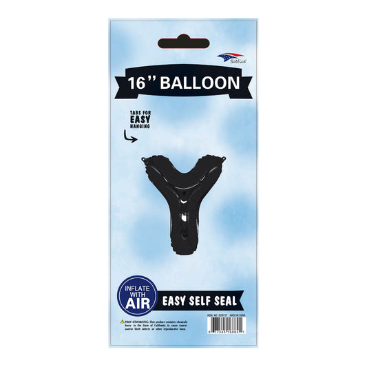 16"Foil Balloon Letter Y Black