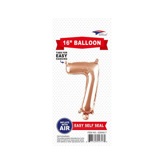 16"Foil Balloon 7 Rose Gold