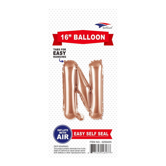 16"Foil Balloon N Rose Gold