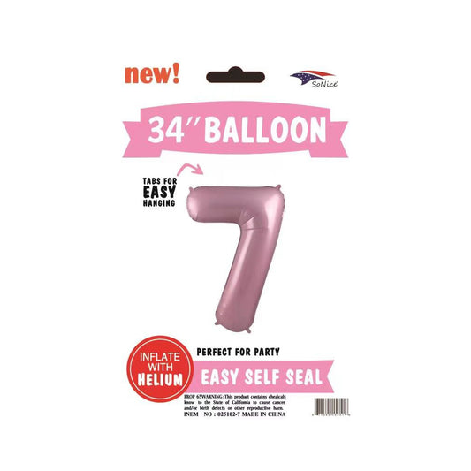 34" Foil Balloon Pink #7
