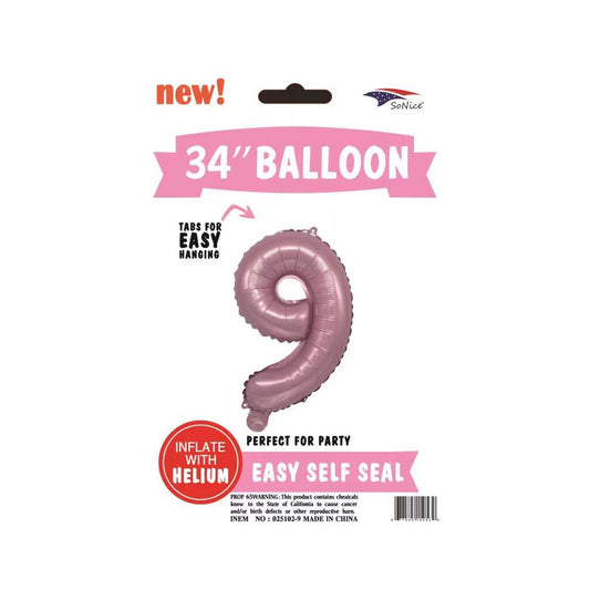 34" Foil Balloon Pink #9