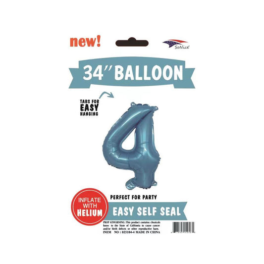 34" Foil Balloon Light Blue #4