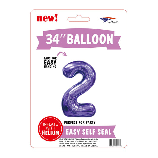34? Balloon Purple # 2,