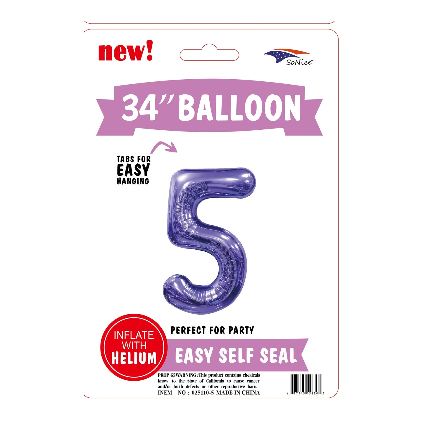 34? Balloon Purple # 5,