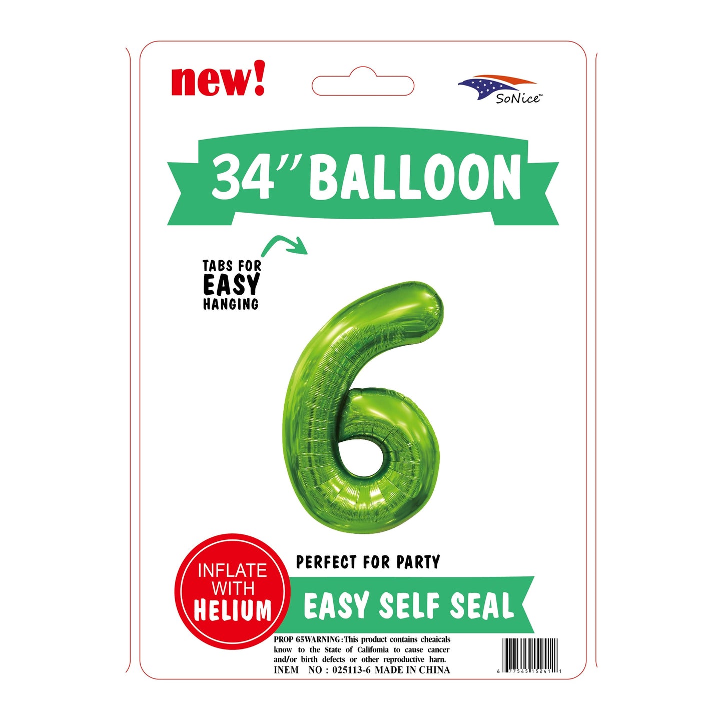 34? Balloon Green # 6,
