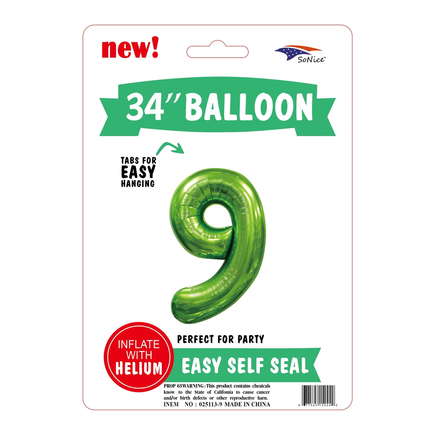 34? Balloon Green # 9,