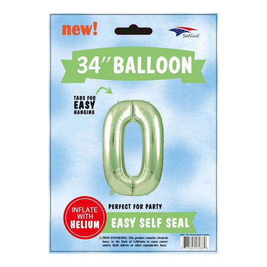 34" Balloon 0 Sage Green