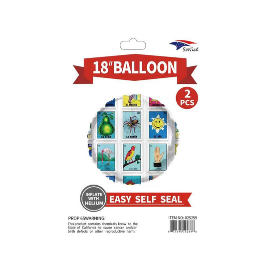 2Pc 18" Mylar Balloon Card Game
